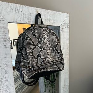Snakeskin small backpack